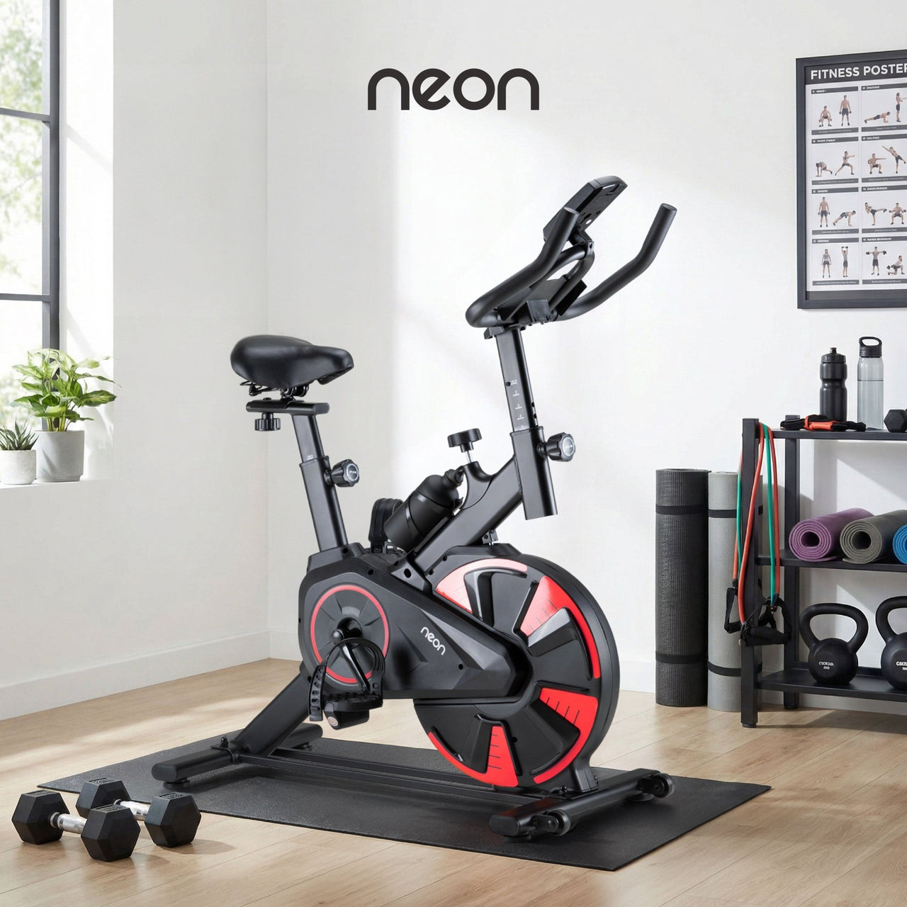 Bicicleta Fija Spinning Pro Rueda 8kg Estática Cardio Hogar