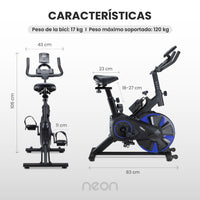 Thumbnail for Bicicleta Fija Spinning Rueda 6kg Estática Cardio Hogar