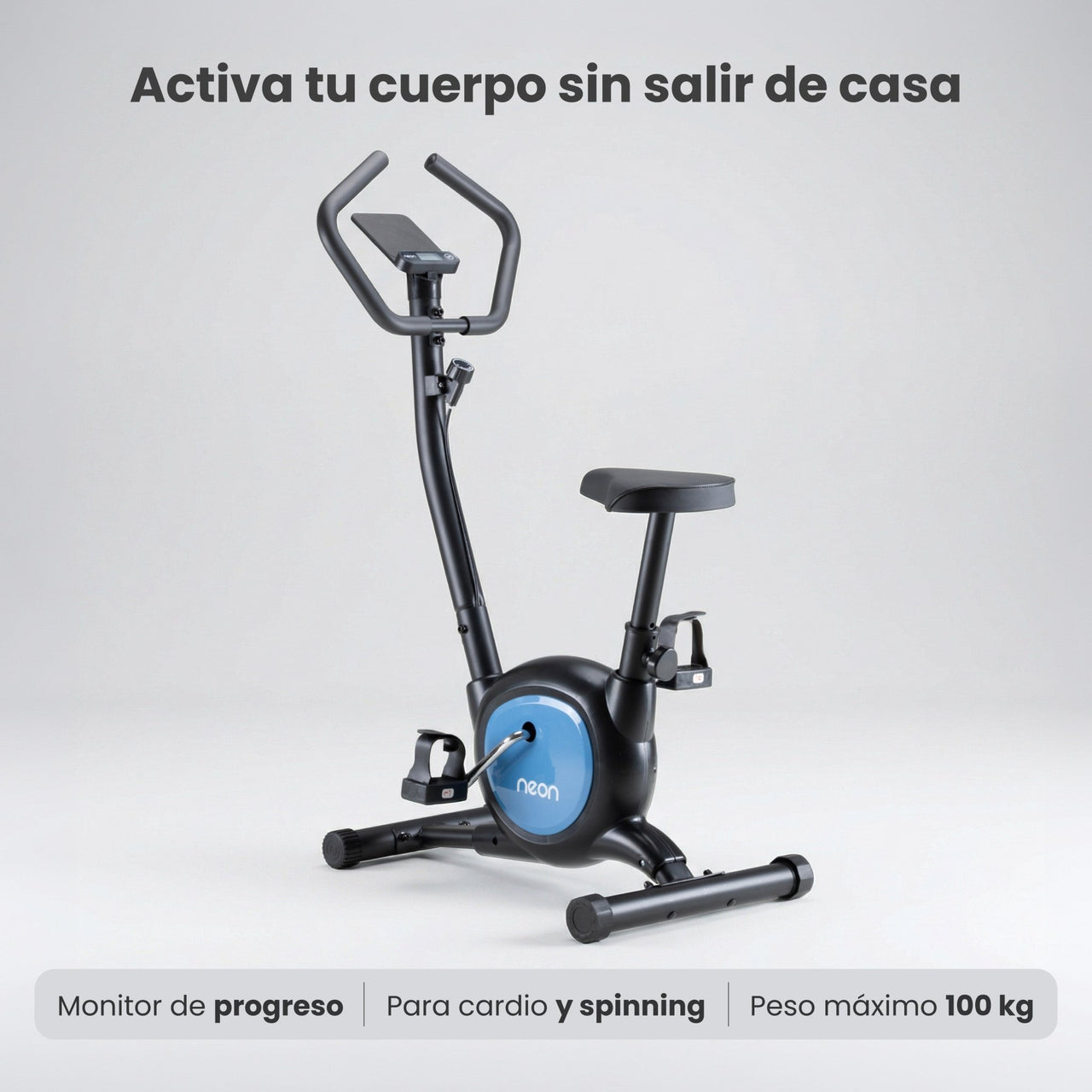 Bicicleta Fija Spinning y Cardio NEON con Pantalla Digital