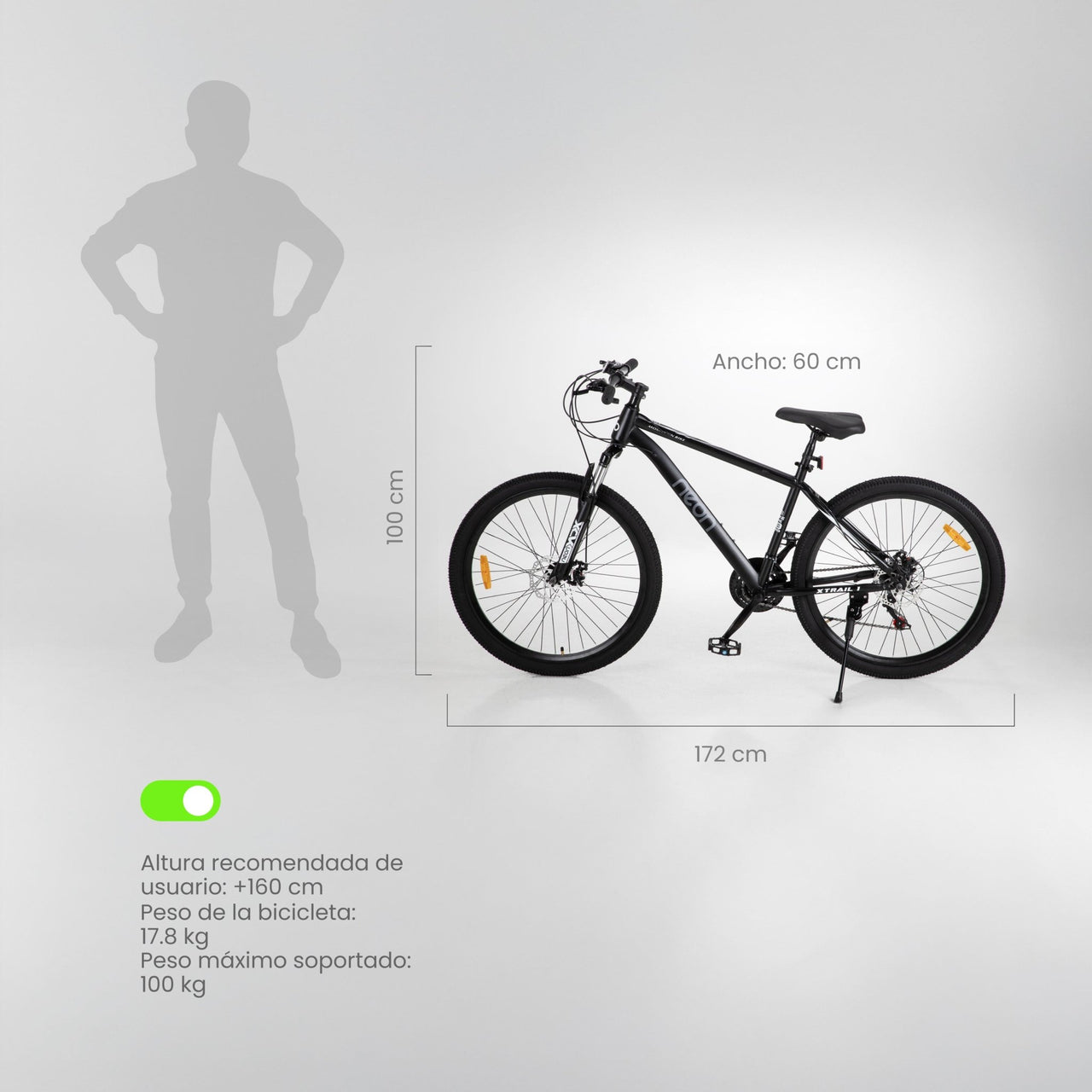 Bicicleta Montaña R26, 21 Velocidades Frenos Disco Shimano