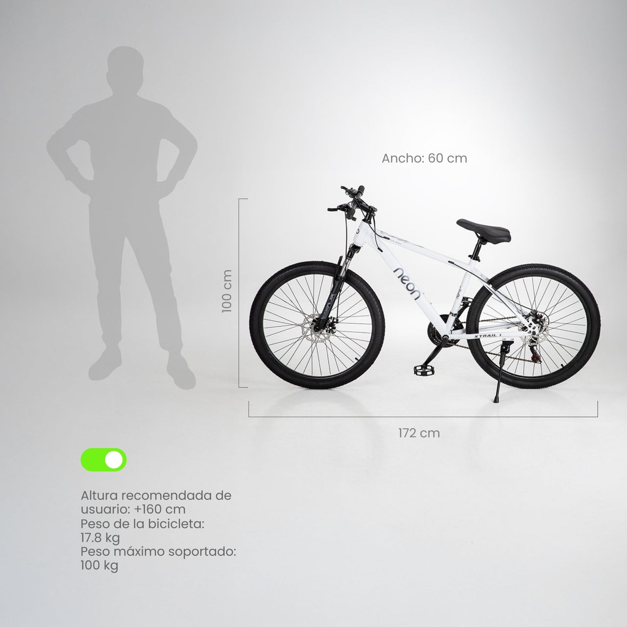 Bicicleta Montaña R26, 21 Velocidades Frenos Disco Shimano