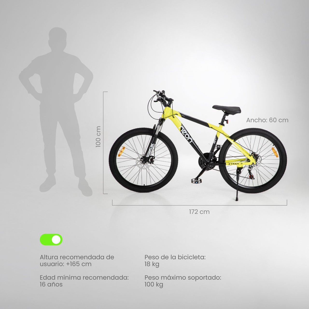 Bicicleta Montaña R26, 21 Velocidades Resistente y Ligera