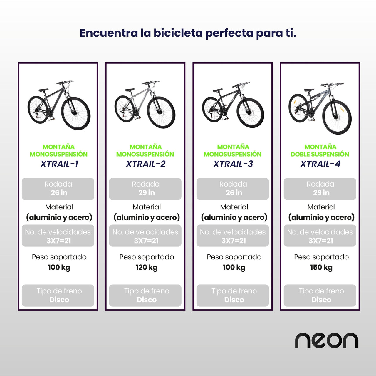 Bicicleta Montaña R26, 21 Velocidades Resistente y Ligera