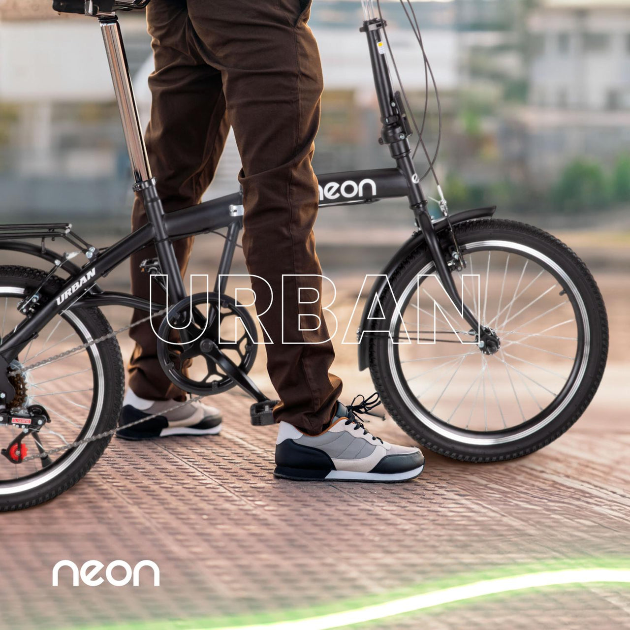 Bicicleta Plegable Vintage R20 7 Velocidades Acero Neon