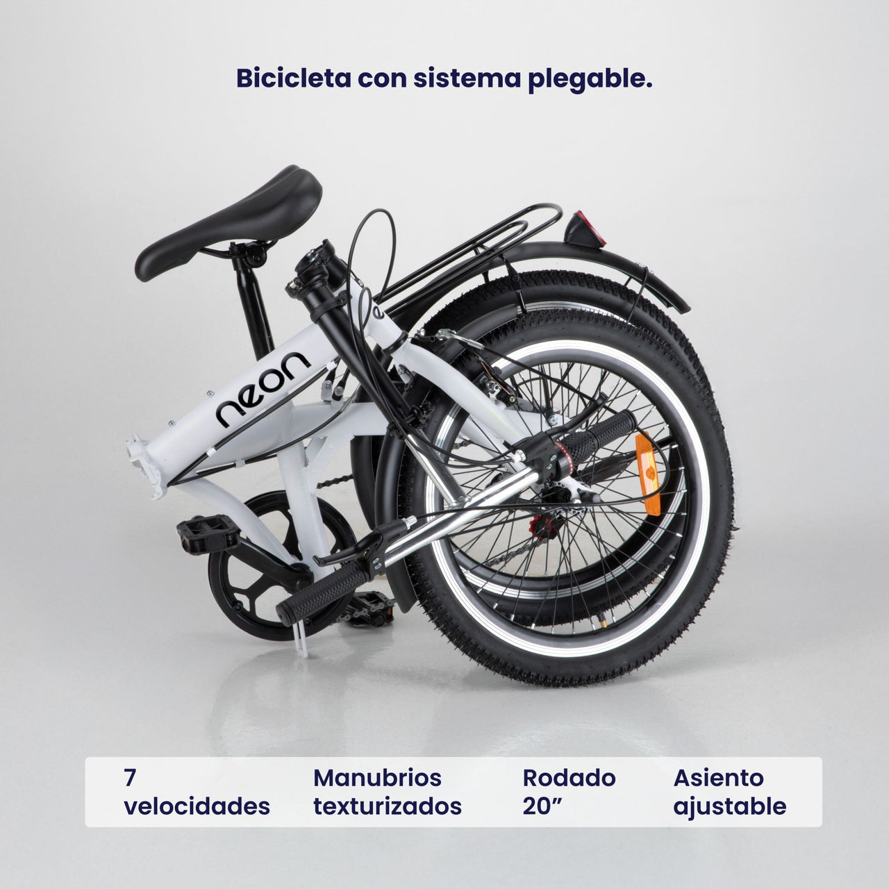 Bicicleta Plegable Vintage R20 7 Velocidades Acero Neon