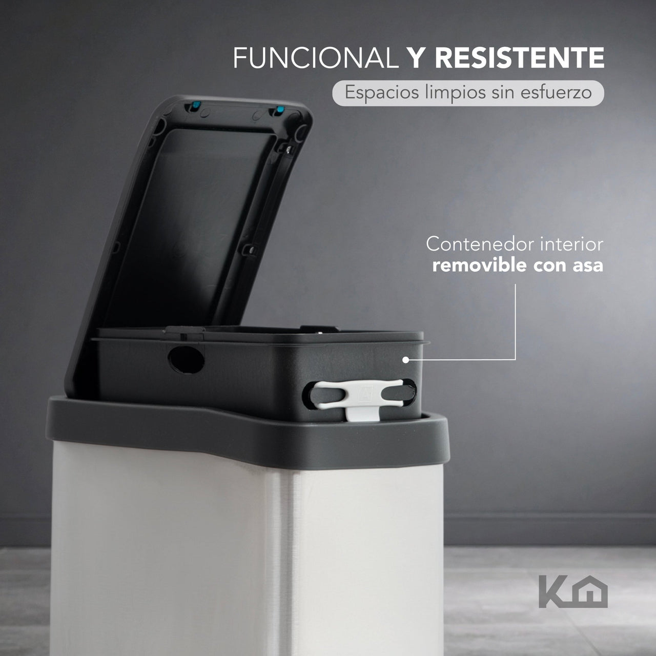 Bote de Basura Cocina Con Pedal Acero Inoxidable Metalico 8L