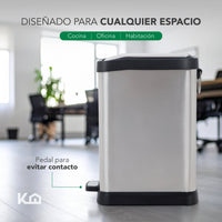Thumbnail for Bote de Basura Cocina Con Pedal Acero Inoxidable Metalico 8L