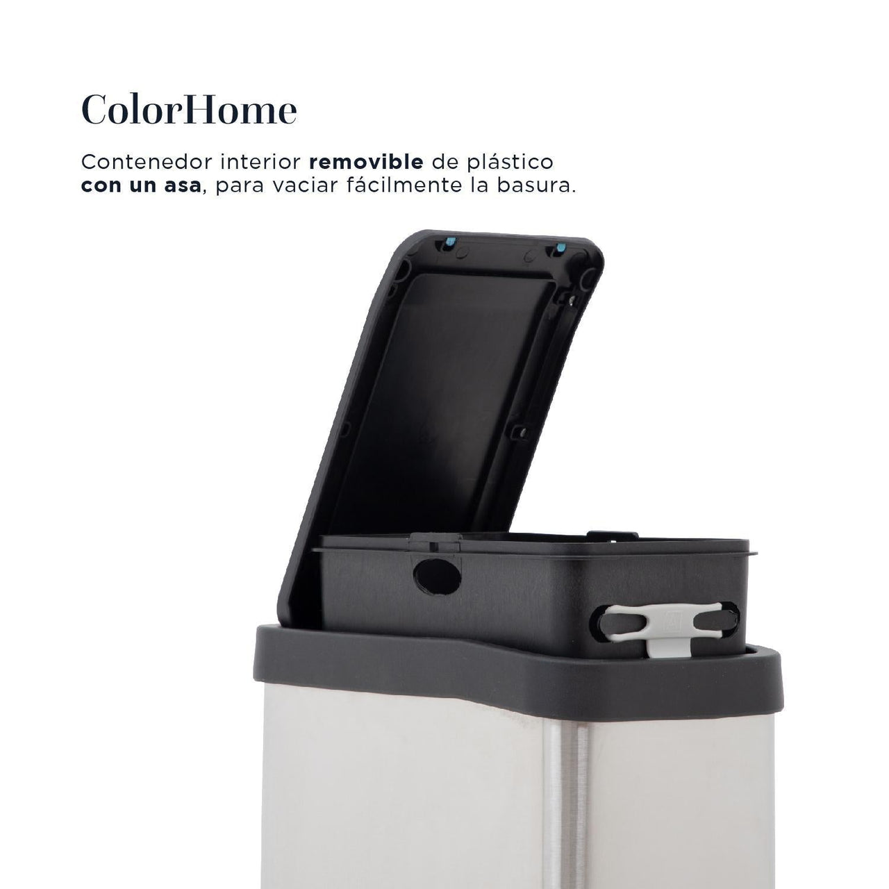 Bote de Basura Cocina Con Pedal Acero Inoxidable Metalico 8L