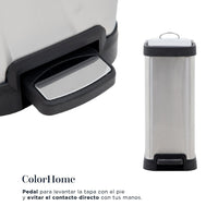 Thumbnail for Bote de Basura Cocina Con Pedal Acero Inoxidable Metalico 8L
