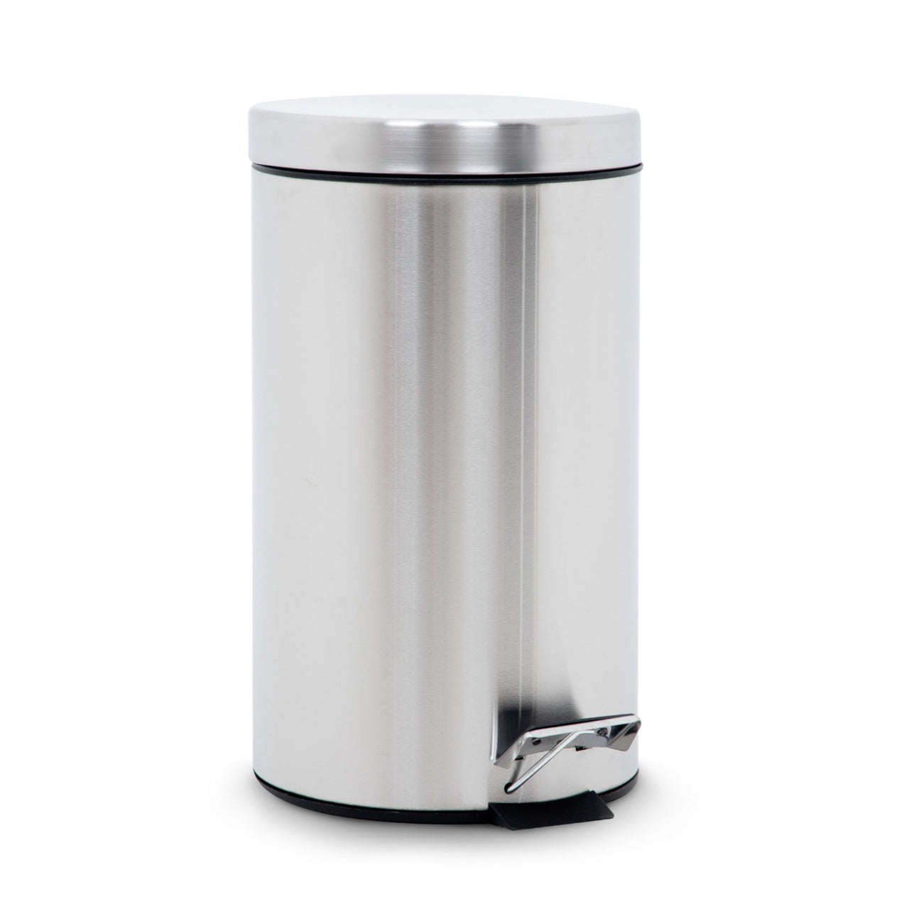 Bote de Basura Metalico Acero Inox Con Pedal Cocina 12L