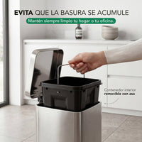 Thumbnail for Botes Basura de Acero Inoxidable con Pedal 6L 2Pzas