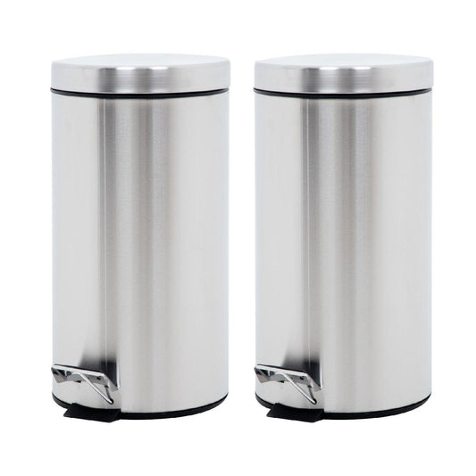 Botes de Basura 20L Metalico Acero Inox C/Pedal Cocina 2pzasTBINMET20 - 2