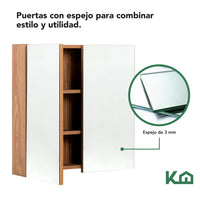 Thumbnail for Botiquin Con Espejo Para Baño Organizador 2 Puertas Gabinete