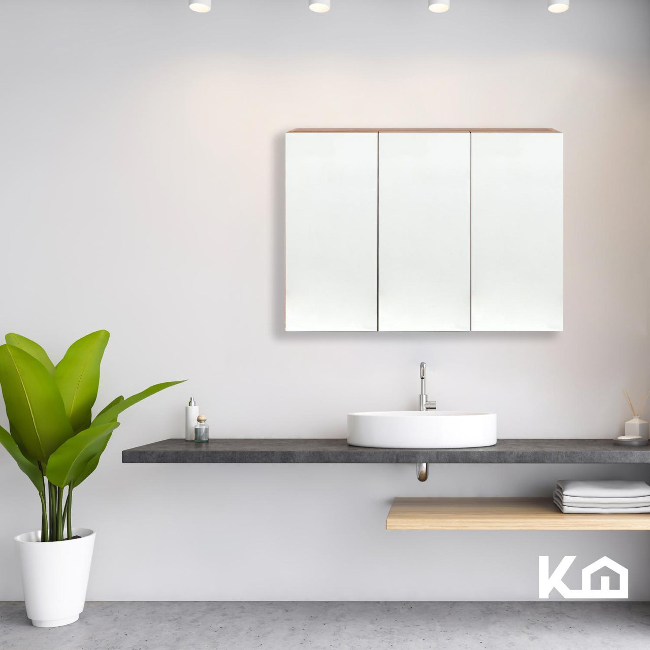 Botiquin Con Espejo Para Baño Organizador 3 Puertas Gabinete