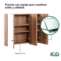Thumbnail for Botiquin Con Espejo Para Baño Organizador 3 Puertas Gabinete