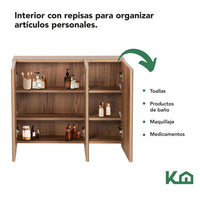 Thumbnail for Botiquin Con Espejo Para Baño Organizador 3 Puertas Gabinete