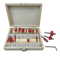 Thumbnail for Brocas Fresas 1/4 Carburo 6,35mm Router Rebajadora Kit 15pzs