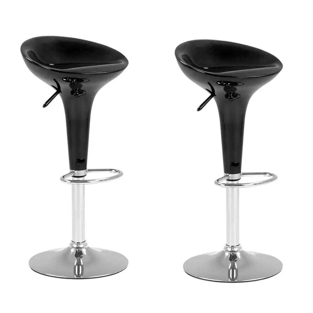 Banco Alto De Barra Set 2 Pzs Giratorio Altura Ajustable Bar