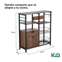 Thumbnail for Rack Mueble Multiusos Cajon Repisas Microondas Cocina Hogar