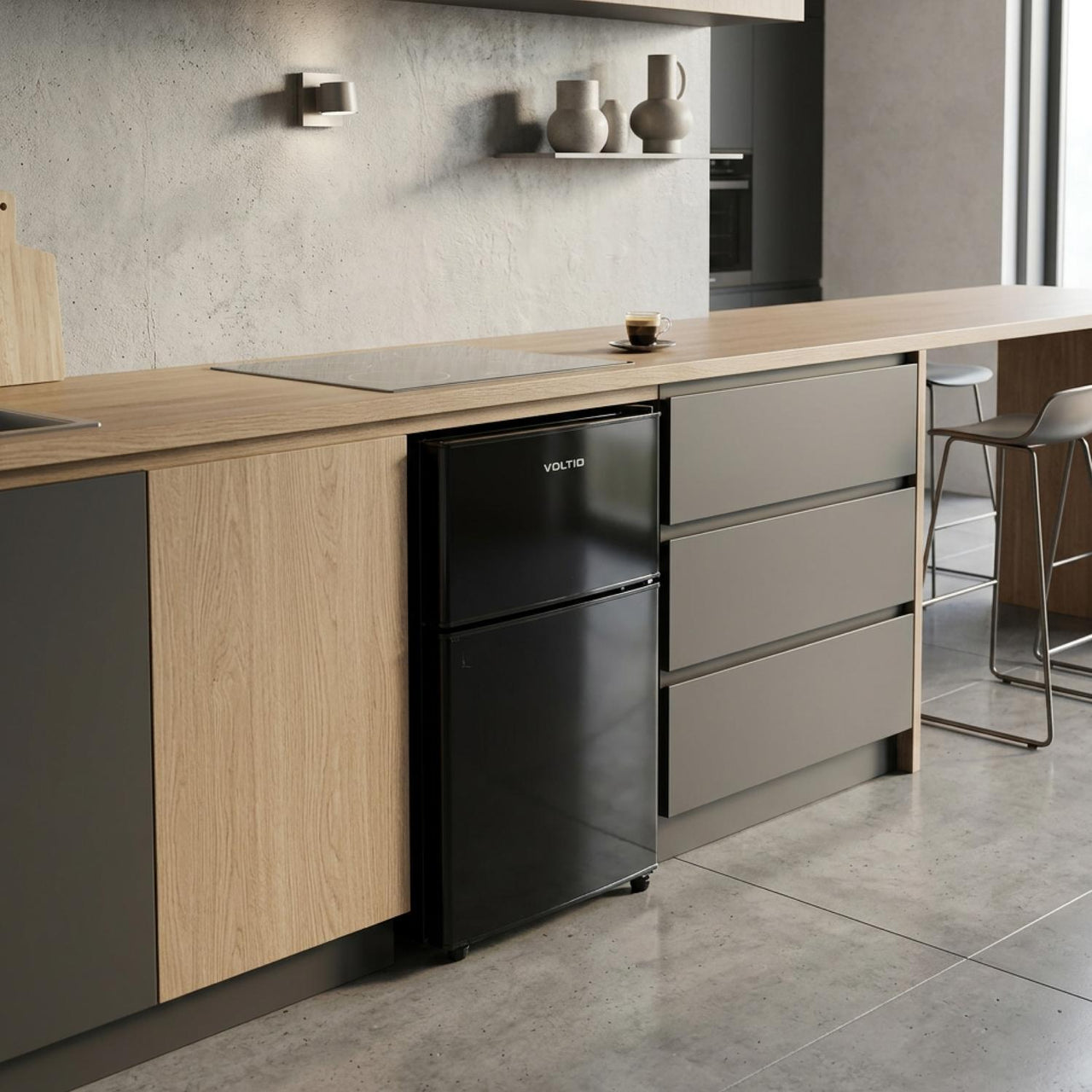 Refrigerador Frigobar 85 L 3 Pies Doble Puerta Congelador