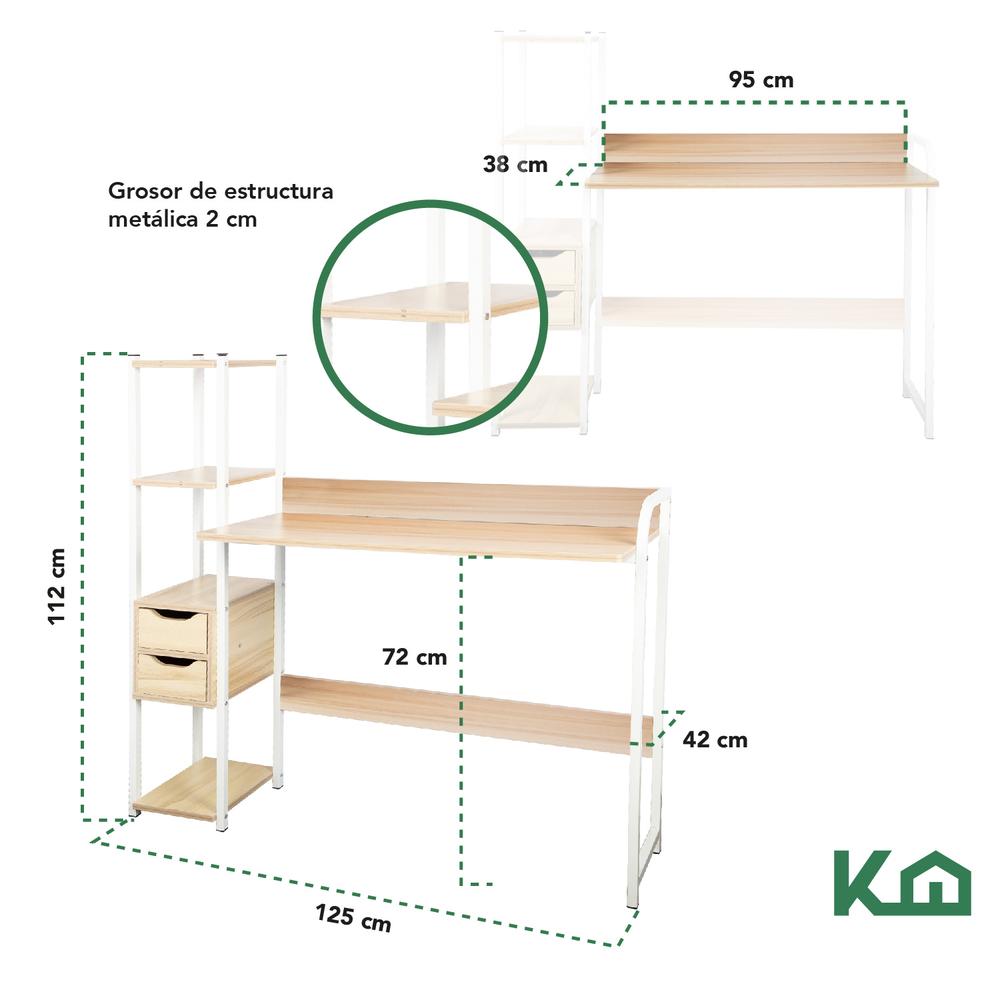 Set Mesa Escritorio + Silla Ejecutiva Mesch Pcv Kit Oficina