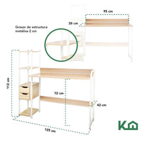 Thumbnail for Set Mesa Escritorio + Silla Ejecutiva Mesch Pcv Kit Oficina