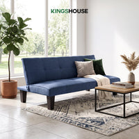 Thumbnail for Sofá Cama Mia Individual Plegable y Reclinable Tapizado Lino