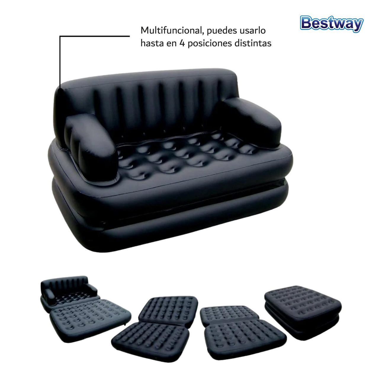 Sofá Cama Sillón Inflable Multiposición 4 En 1 Hogar Bestway