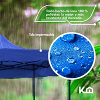 Thumbnail for Toldo Carpa Plegable Lona 3x3 M Con Pared Transparente Bolsa