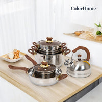 Thumbnail for Batería de Cocina 11 Piezas Acero Tricapa Inoxidable