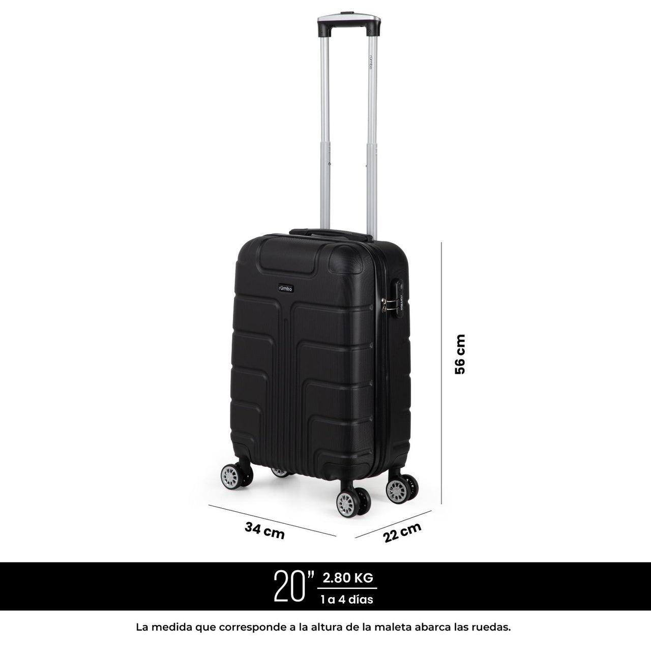 Maleta de Mano Cabina Viaje Carry On 20in 10kg Con Candado