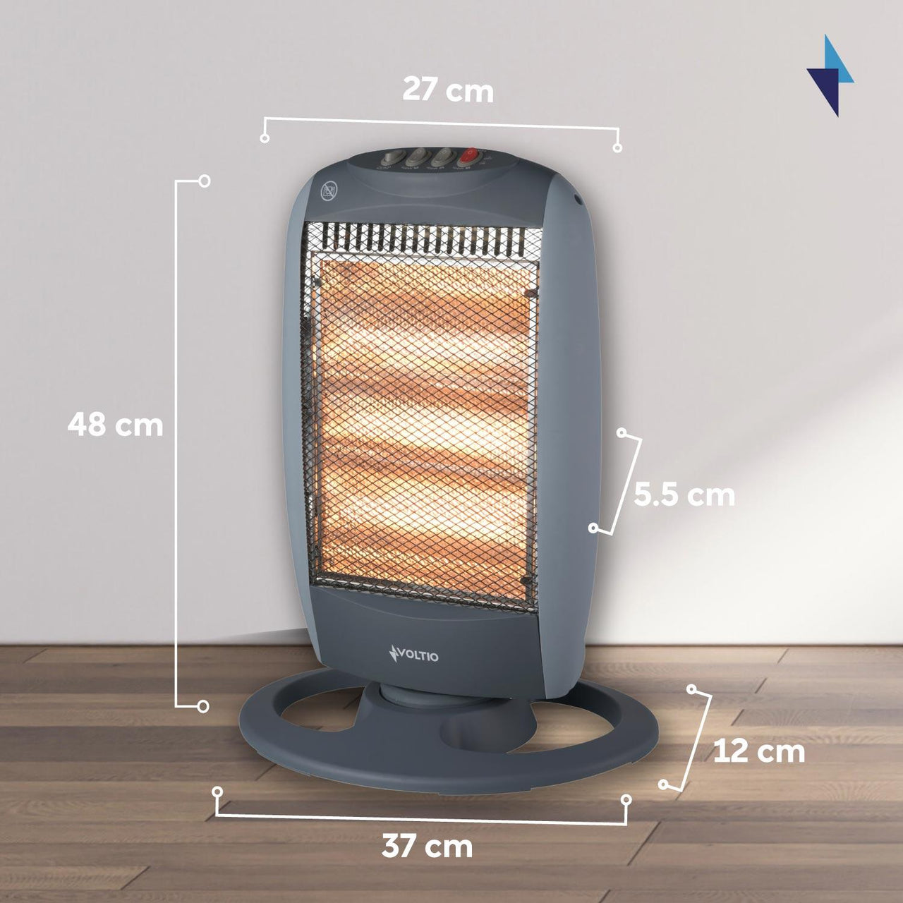 Calefactor Calentador Halogeno Electrico 3 Niveles 2pzas