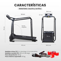 Thumbnail for Caminadora 10 km/h + Cuerdas Saltar + Cintas Kinesiológicas