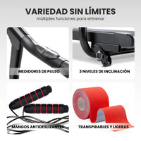 Thumbnail for Caminadora 10 km/h + Cuerdas Saltar + Cintas Kinesiológicas