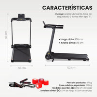 Thumbnail for Caminadora 14 km/h + Cuerdas Saltar + Cintas Kinesiológicas