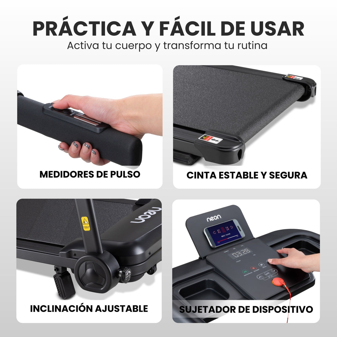 Caminadora Corredora Eléctrica 2 HP 14 Km/h Monitor Digital