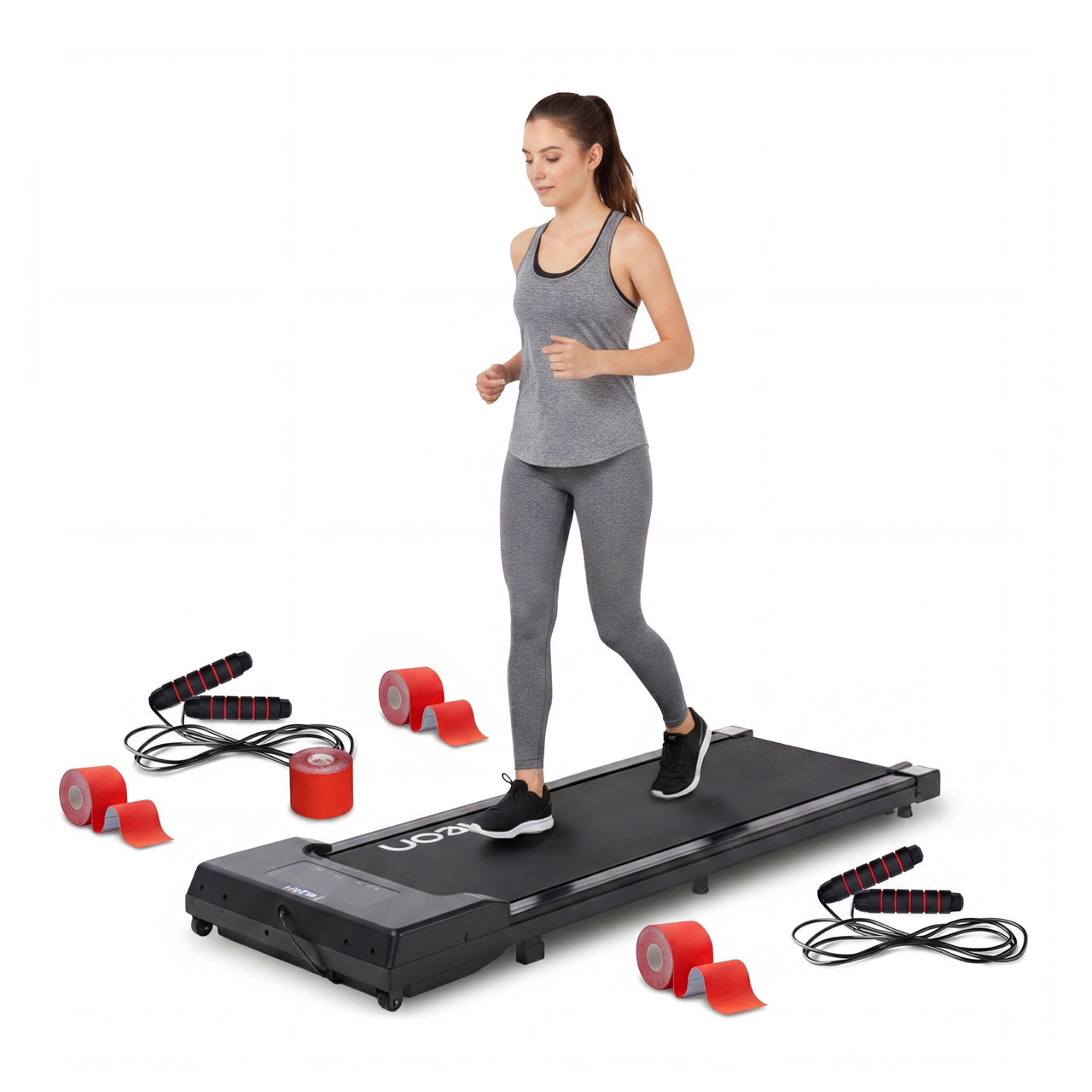 Caminadora + Cuerdas para Saltar + Cintas Kinesiológicas