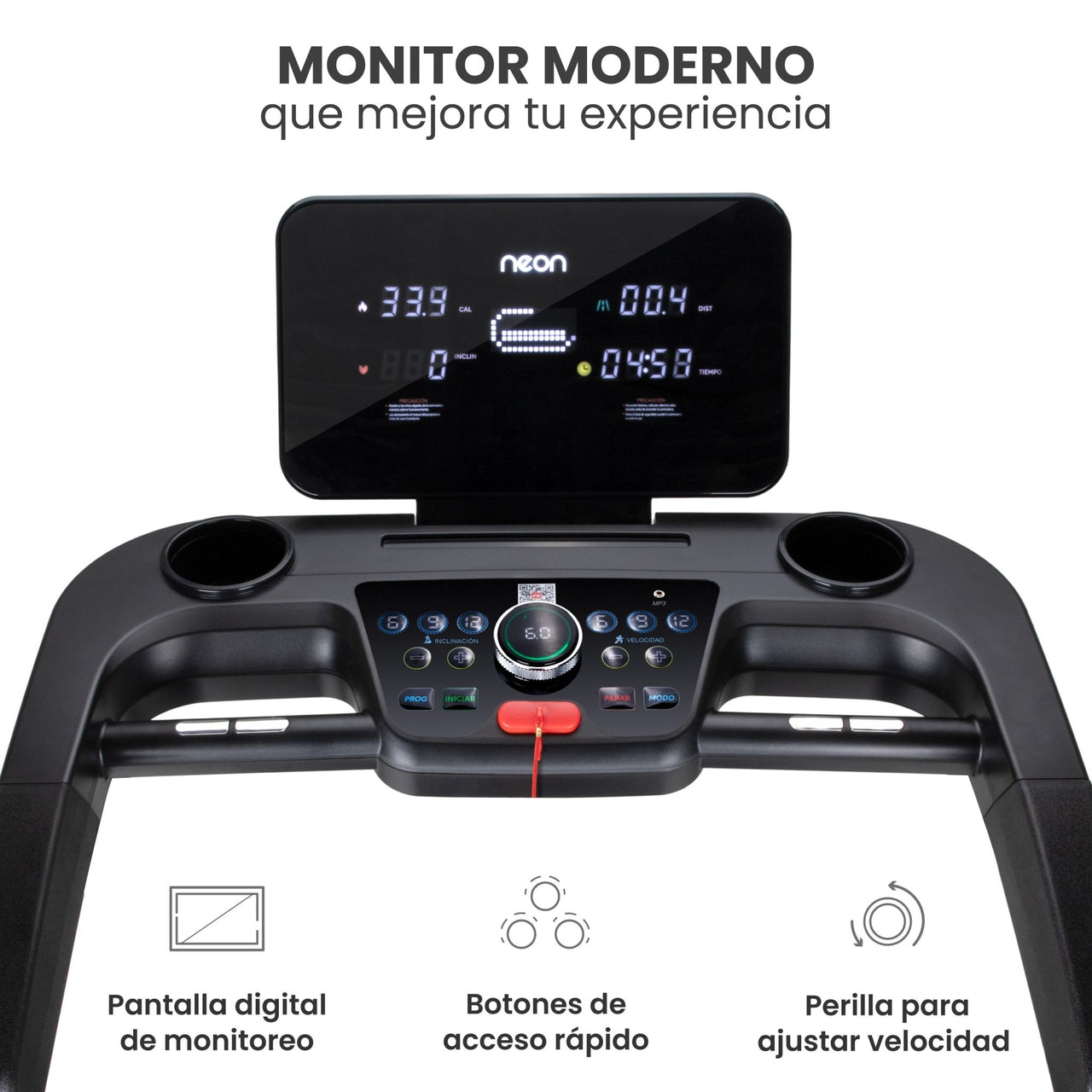 Caminadora Eléctrica Cardio Fitness Con Monitor Smart LED