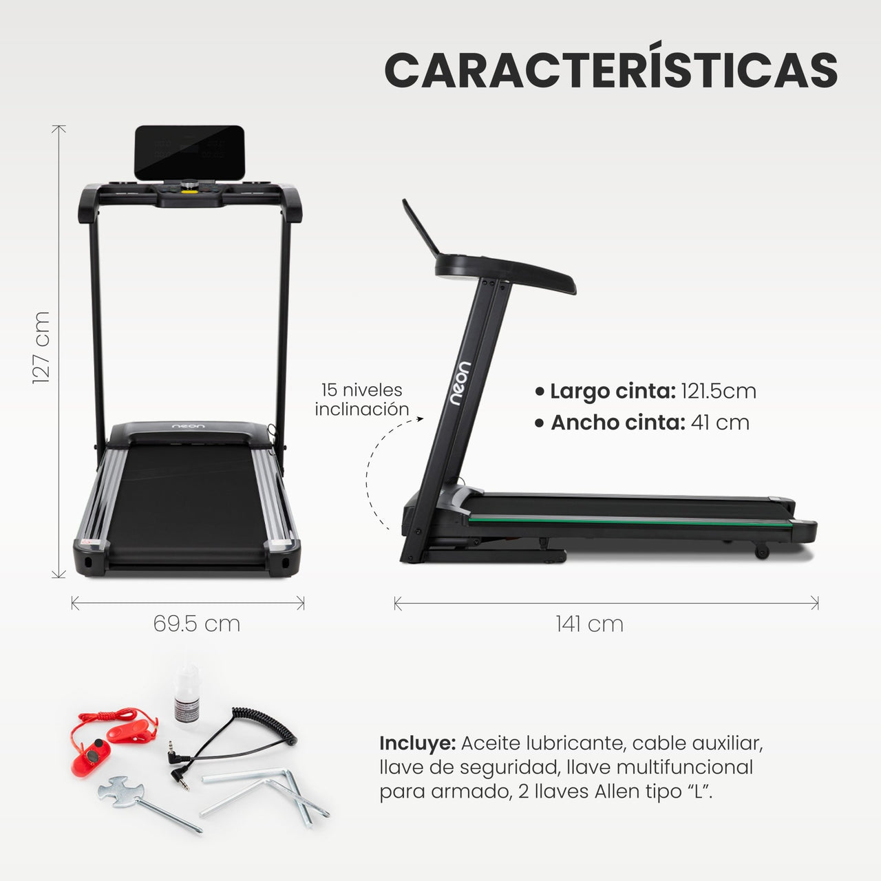 Caminadora Eléctrica Cardio Fitness Con Monitor Smart LED