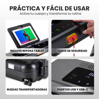 Thumbnail for Caminadora Eléctrica Cardio Fitness Con Monitor Smart LED