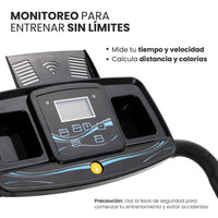 Thumbnail for Caminadora Eléctrica Pantalla LCD Plegable Llave Seguridad
