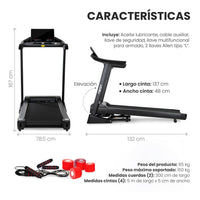 Thumbnail for Caminadora Eléctrica Pantalla LED4.5 HP 12 km/h + Kit Cardio