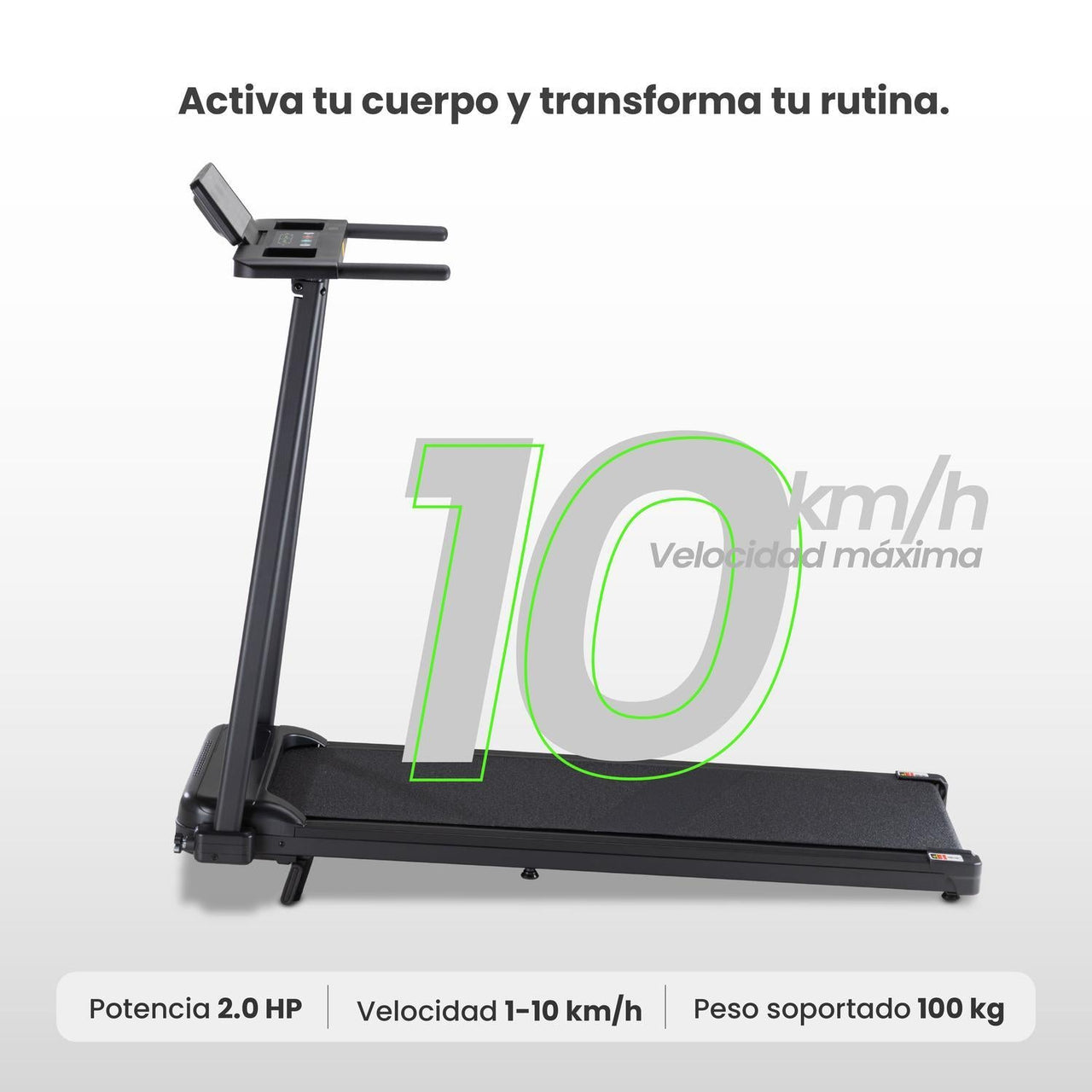 Caminadora Eléctrica Plegable 10 km/h Kit Ejercicio 7 piezas