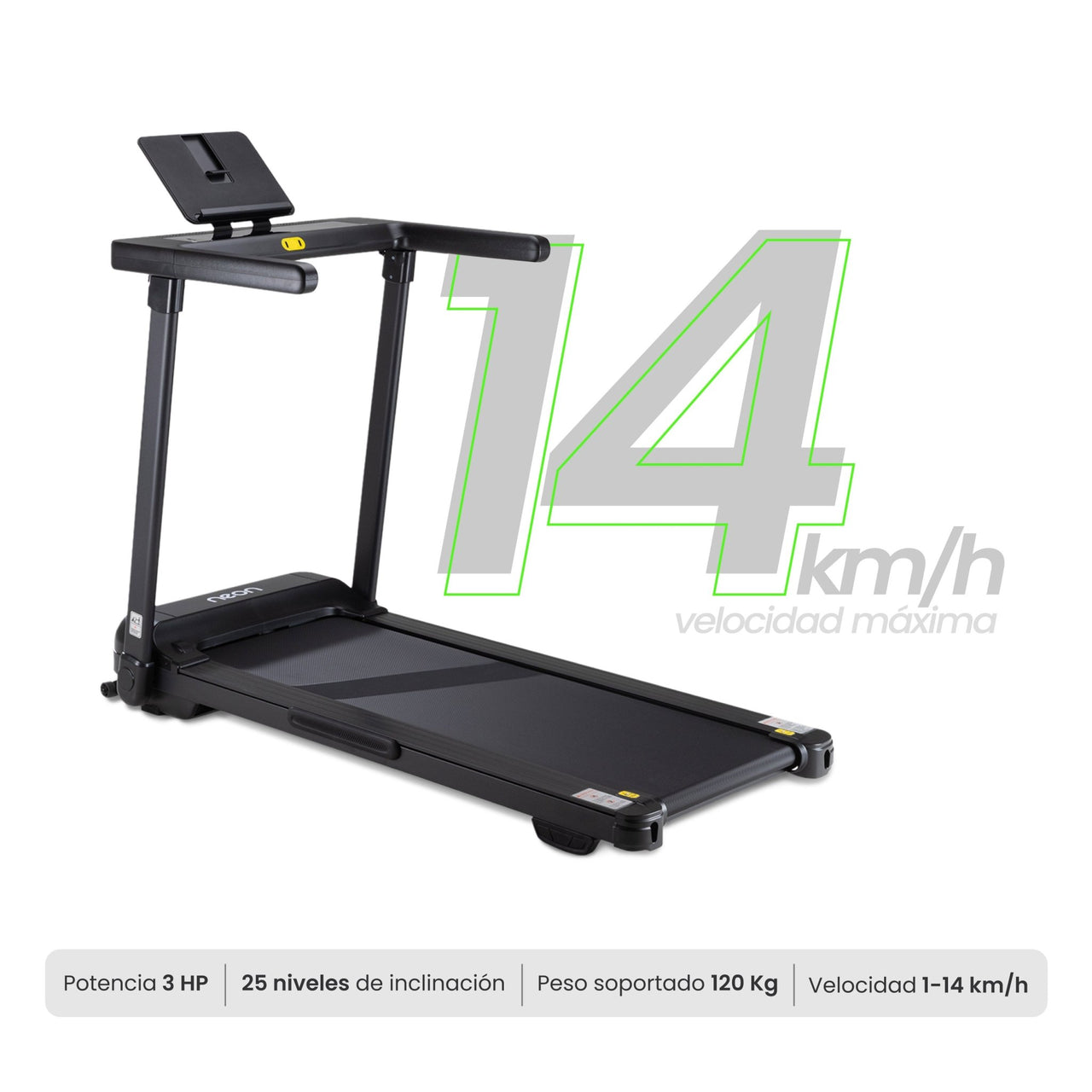 Caminadora Eléctrica Plegable 3 HP 14 Km/h con Inclinación