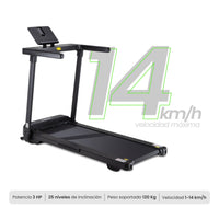 Thumbnail for Caminadora Eléctrica Plegable 3 HP 14 Km/h con Inclinación