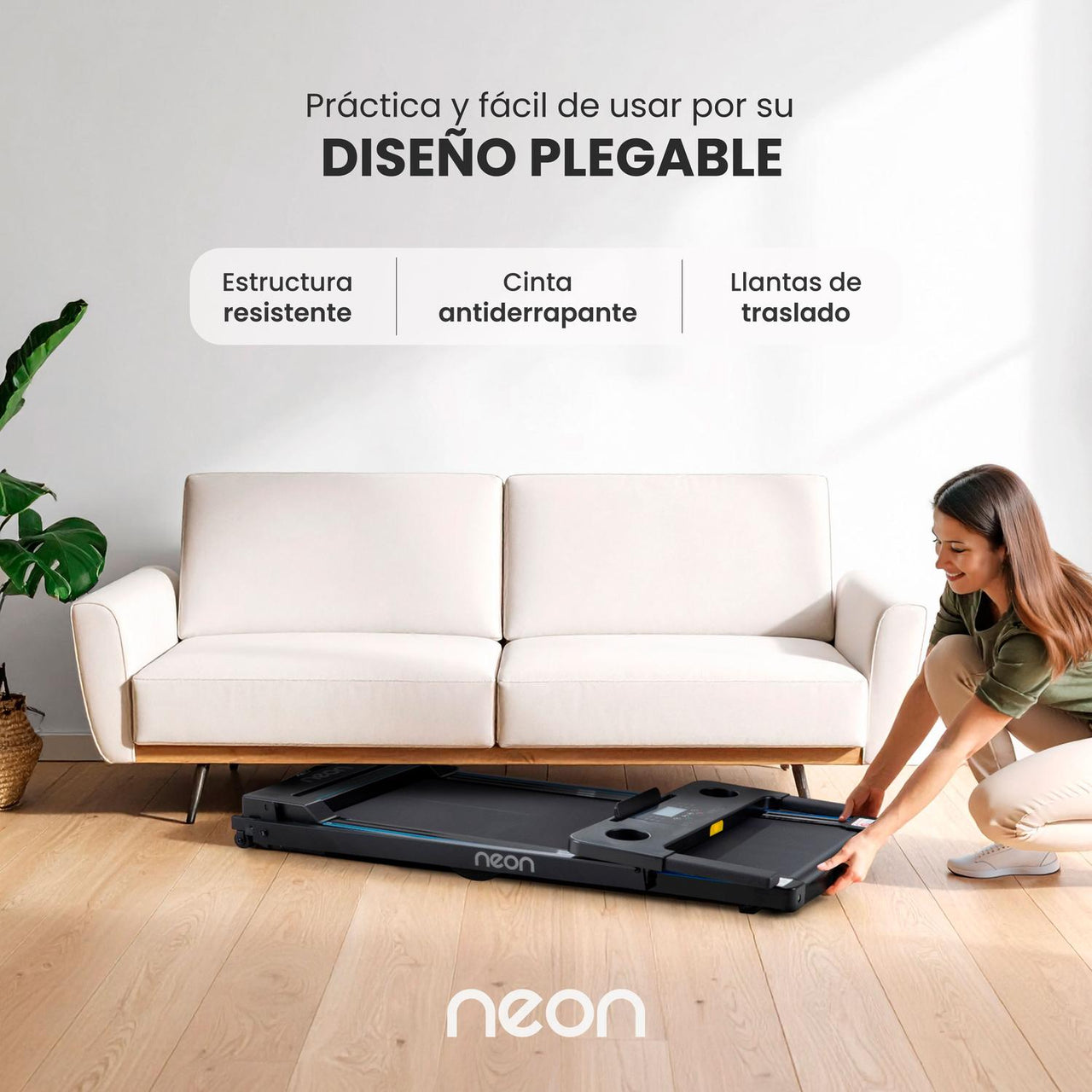 Caminadora Eléctrica Plegable Pantalla LCD