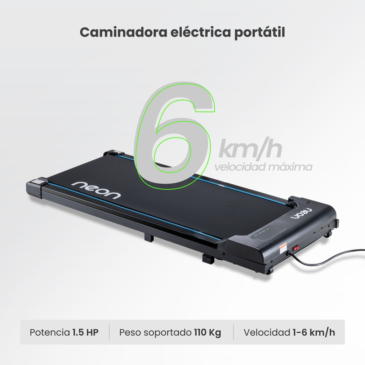 Caminadora Eléctrica Portátil 1.5HP 6 km/h Walking Pad