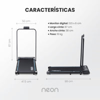 Thumbnail for Caminadora Plegable con Barandal Potencia 1.5HP 8km/h