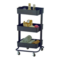 Thumbnail for Carrito Multifuncional de 3 Niveles Con Ruedas Negro OR-440161 Namaro Design