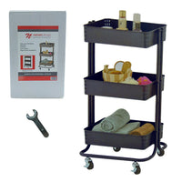 Thumbnail for Carrito Multifuncional de 3 Niveles Con Ruedas Negro OR-440161 Namaro Design